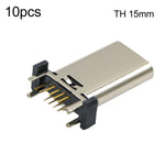 10 connettori USB Type-C femmina a 16 pin con porta di ricarica rapida PD, TH 9.3mm, TH 10.0mm, TH 10.5mm, TH 13mm, TH 13.7mm, TH 15mm, TH 16.5mm, TH 17.5mm, TH 18.5mm, SMT 9.3mm, SMT 13.0mm, SMT 13.7mm, SMT 15.0mm, SMT 17.5mm, SMT 18.5mm