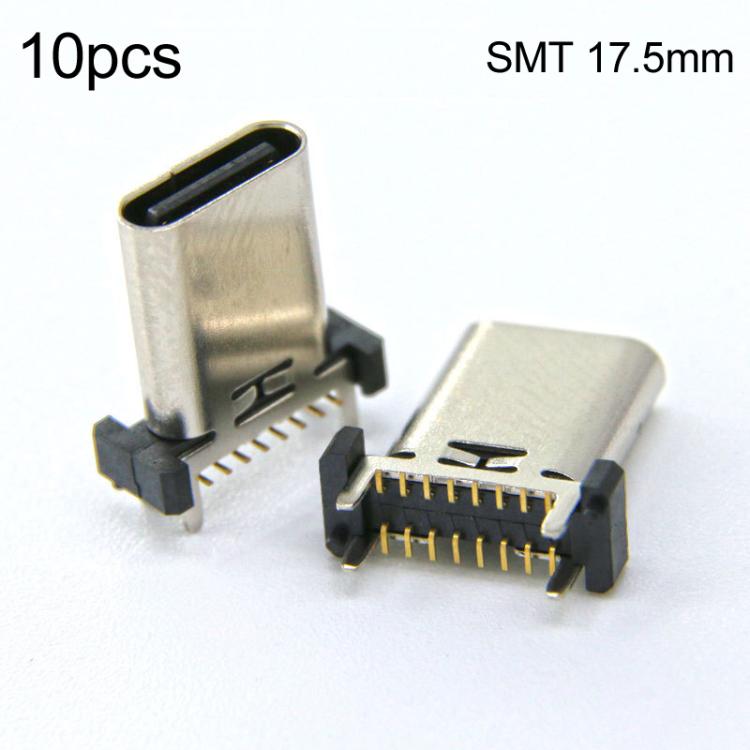 10 connettori USB Type-C femmina a 16 pin con porta di ricarica rapida PD, TH 9.3mm, TH 10.0mm, TH 10.5mm, TH 13mm, TH 13.7mm, TH 15mm, TH 16.5mm, TH 17.5mm, TH 18.5mm, SMT 9.3mm, SMT 13.0mm, SMT 13.7mm, SMT 15.0mm, SMT 17.5mm, SMT 18.5mm