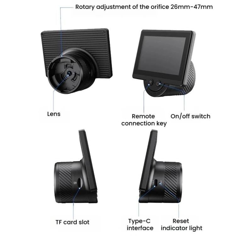 Display elettronico wireless WiFi da 4,3 pollici per oculari di telescopi e microscopi., WT1