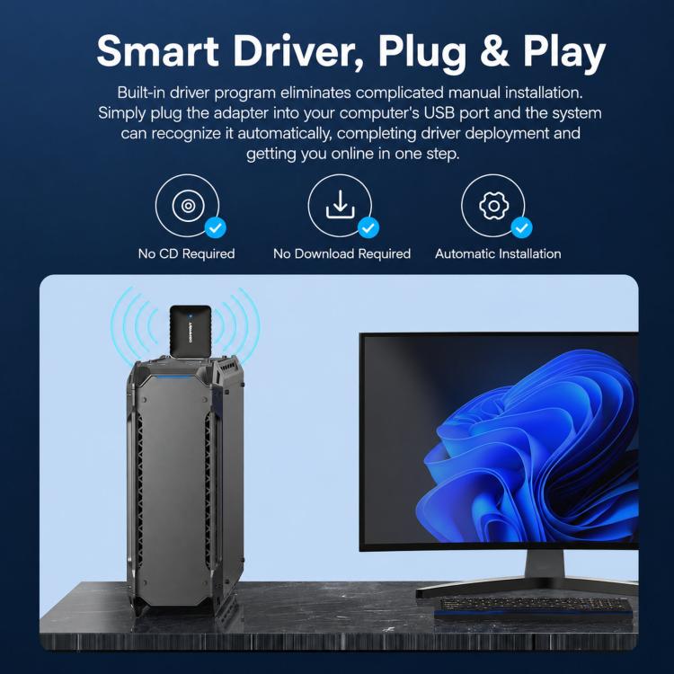 Adattatore USB COMFAST CF-943AX V2 WiFi 6 Bluetooth 5.4
