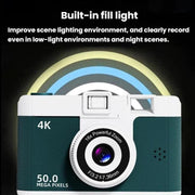 Telecamera digitale HD WiFi M16 da 2,4 pollici, mini telecamera CCD con doppia fotocamera anteriore e posteriore