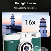 Telecamera digitale HD WiFi M16 da 2,4 pollici, mini telecamera CCD con doppia fotocamera anteriore e posteriore