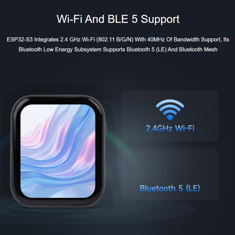 Scheda di sviluppo WAVESHARE ESP32-S3 con display LCD touch da 1,83 pollici e chip codec audio integrato con risoluzione 240x284., Without Battery