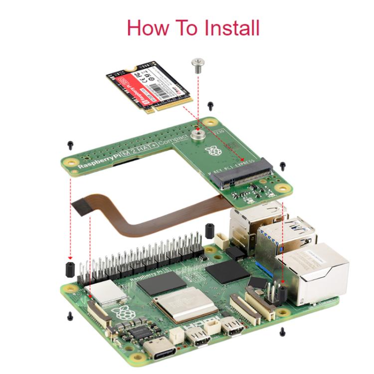 Scheda espansione PCIe a M.2 per Raspberry Pi 5 compatta
