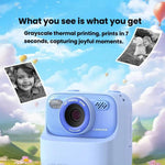 Fotocamera digitale per bambini P79 con stampa istantanea, videocamera e stampa termica.
