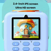 Fotocamera digitale per bambini P79 con stampa istantanea, videocamera e stampa termica.