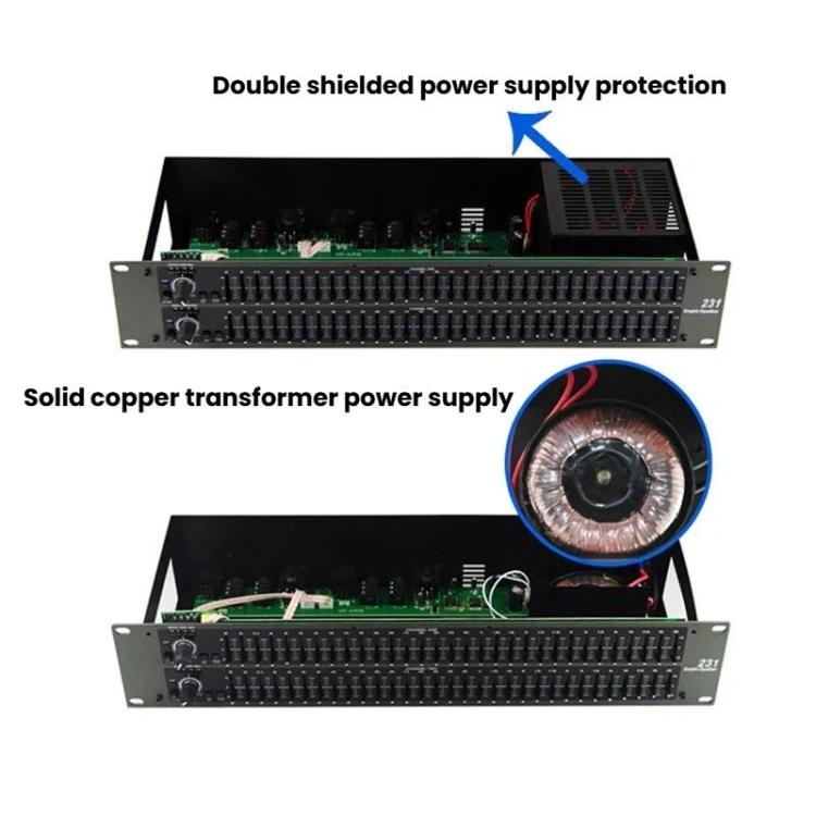 Equalizzatore audio 31 bande 25W per impianti domestici