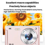 Videocamera digitale M06 4K HD per studenti, zoom 16x, fotocamera CCD retrò