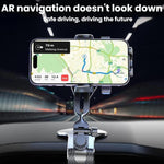 Supporto per telefono da auto con rotazione a 360 gradi e clip a coccodrillo per cruscotto., Mirror Finish, Textured Finish