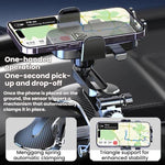 Supporto per telefono da auto con rotazione a 360 gradi e clip a coccodrillo per cruscotto., Mirror Finish, Textured Finish