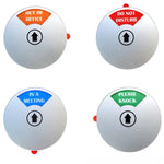 Cartello adesivo 4 in 1 da 5 pollici per porta di ufficio/sala riunioni: Fuori ufficio/Non disturbare/In riunione/Si prega di bussare, 4-In-1 Black, 4-In-1 Silver
