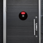 Cartello adesivo 4 in 1 da 5 pollici per porta di ufficio/sala riunioni: Fuori ufficio/Non disturbare/In riunione/Si prega di bussare, 4-In-1 Black, 4-In-1 Silver