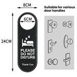 Cartello reversibile in pelle per porta di hotel: "Si prega di preparare la camera e non disturbare" (appendere reversibile)., Hotels Door Sign