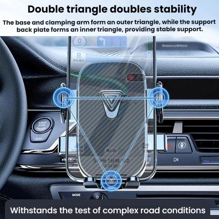 Supporto per telefono con navigatore per auto, staffa di fissaggio per bocchetta dell'aria, Mirror Finish, Textured Finish