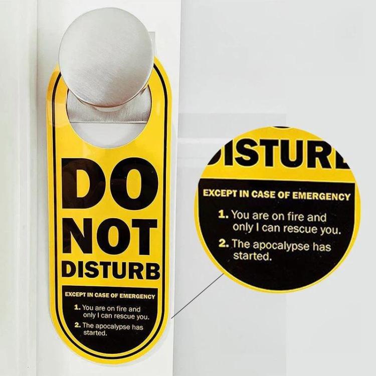 Divertente cartello "Non disturbare/Ora disponibile" reversibile a doppia faccia, in PVC, da appendere alla porta., Funny  Sign