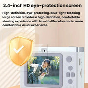 M12 Mini fotocamera HD da 2,4 pollici con doppia lente CCD, fotocamera retrò con scheda di memoria per studenti