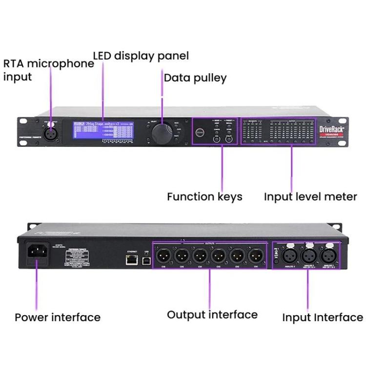 Processore audio digitale 360° per effetti palcoscenico