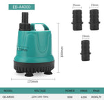 Pompa sommergibile per acquario con aspirazione dal basso per la rimozione dei rifiuti, il cambio dell'acqua e la filtrazione sul fondo., EB-A300 5w, EB-A600 8w, EB-A800 18w, EB-A1000 25w, EB-A1500 40w, EB-A2500 60w, EB-A4000 90w