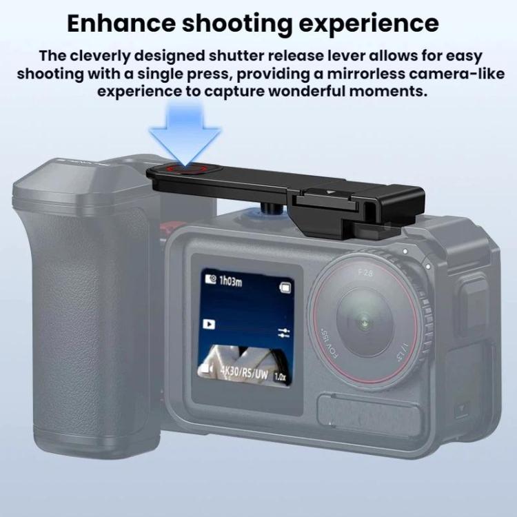 Impugnatura Flymile per gabbia per fotocamera DJI Osmo Action 5 Pro / 4 / 3 con base a sgancio rapido magnetico