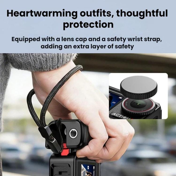 Impugnatura Flymile per gabbia per fotocamera DJI Osmo Action 5 Pro / 4 / 3 con base a sgancio rapido magnetico
