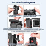 Per DJI Osmo Action 6 Flymile Gabbia a sgancio rapido Telaio protettivo Telaio Fotografia di strada Kit maniglia