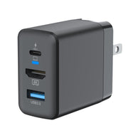 Dock di alimentazione 3 in 1 da 60 W con HDMI 4K 60Hz per Nintendo Switch 2, adattatore di ricarica rapida con porte USB-C e USB 3.0, spina USA.