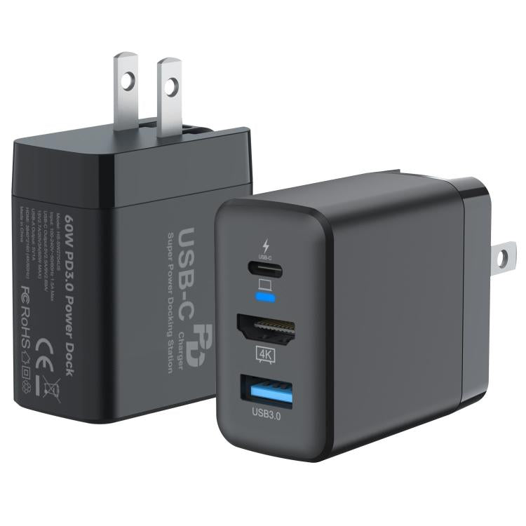 Dock di alimentazione 3 in 1 60W con HDMI 4K per Nintendo Switch