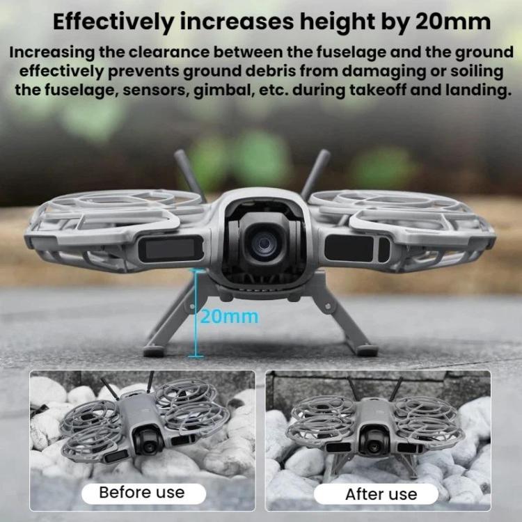 Carrello di atterraggio protettivo pieghevole per aumentare l'altezza, compatibile con il drone DJI Neo 2 BRDRC.