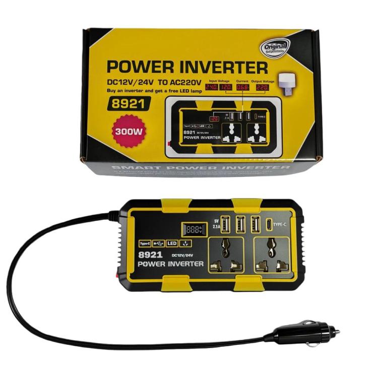 Inverter di potenza multifunzione da 300 W per accendisigari auto