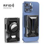 Portafoglio magnetico con blocco RFID per AirTag di seconda generazione / AirTag di prima generazione