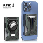 Portafoglio magnetico con blocco RFID per AirTag di seconda generazione / AirTag di prima generazione