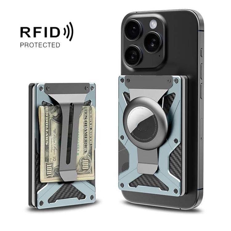 Portafoglio magnetico con blocco RFID per AirTag di seconda generazione / AirTag di prima generazione