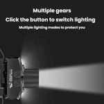 Lampada frontale a LED meccanica da esterno con zoom e luce diffusa, ricaricabile, ideale per la corsa notturna e la pesca., SMILING SHARK TD-0187A, SMILING SHARK TD-0187B
