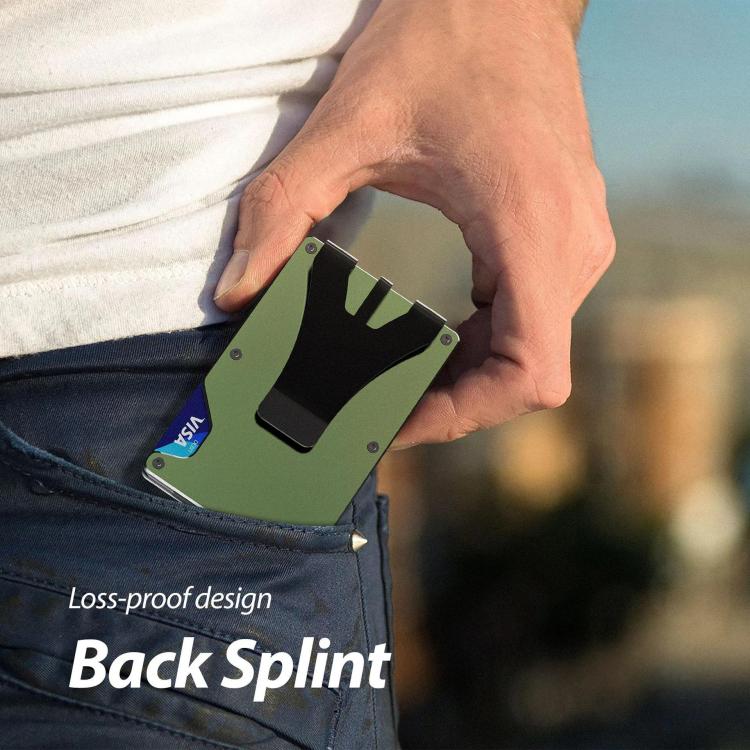 Portafoglio in metallo con funzione "Trova il mio" integrata, chip di localizzazione e blocco RFID, porta carte in alluminio anti-smarrimento con avviso sonoro.