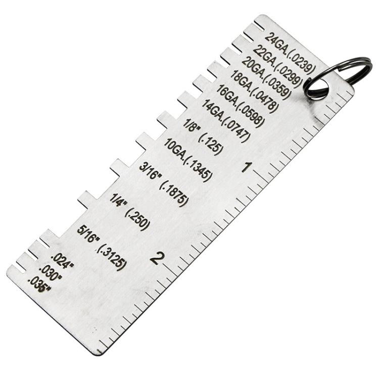 Spessimetro in acciaio inossidabile per l'ispezione delle saldature, 0.0239-0.035 inch