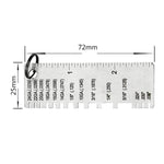 Spessimetro in acciaio inossidabile per l'ispezione delle saldature, 0.0239-0.035 inch