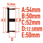 Set di 4 coprimozzi ruota modificati vuoti con diametro esterno di 54 mm