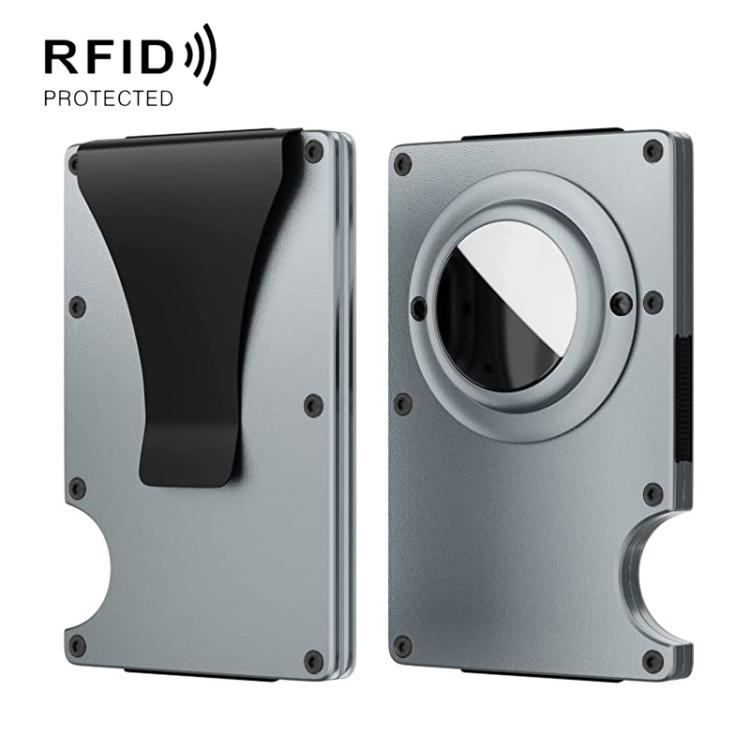 Portafoglio in metallo con protezione RFID per AirTag di seconda generazione / AirTag di prima generazione