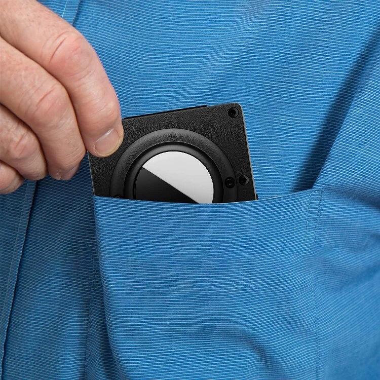 Portafoglio in metallo con protezione RFID per AirTag di seconda generazione / AirTag di prima generazione