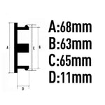 Set di 4 tappi centrali per mozzo ruota modificato, diametro esterno 68 mm