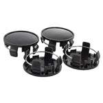 Set di 4 tappi centrali per mozzo ruota modificato, diametro esterno 62 mm.