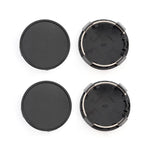 Set di 4 tappi centrali per mozzo ruota modificato, diametro esterno 62 mm.