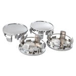 Set di 4 tappi centrali per mozzo ruota modificato, diametro esterno 62 mm.