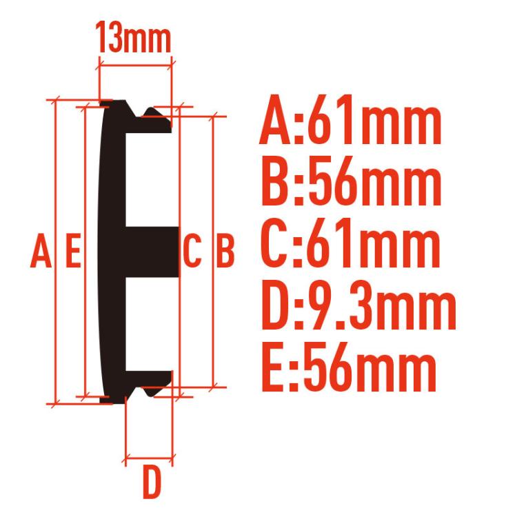 Set di 4 coprimozzi ruota modificati da 61 mm per Audi Q7/A4L/A3/Q3