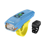 Faro anteriore per bicicletta per bambini SMILING SHARK QX-D435A con sensore di controllo della luce, display digitale, torcia portatile con clacson.