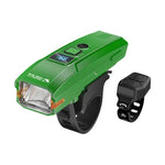 Faro anteriore per bicicletta per bambini SMILING SHARK QX-D435A con sensore di controllo della luce, display digitale, torcia portatile con clacson.