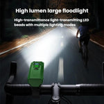 Faro anteriore per bicicletta per bambini SMILING SHARK QX-D435A con sensore di controllo della luce, display digitale, torcia portatile con clacson.