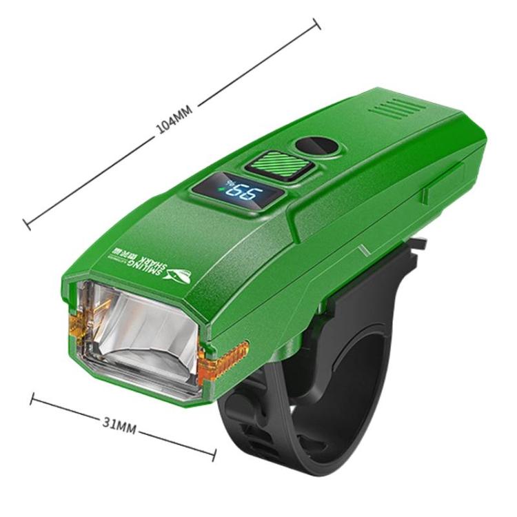 Faro anteriore per bicicletta per bambini SMILING SHARK QX-D435A con sensore di controllo della luce, display digitale, torcia portatile con clacson.