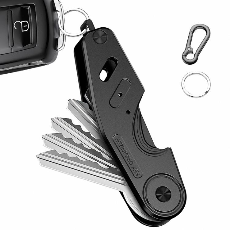 Portachiavi in alluminio vintage con clip per 2-6 chiavi
