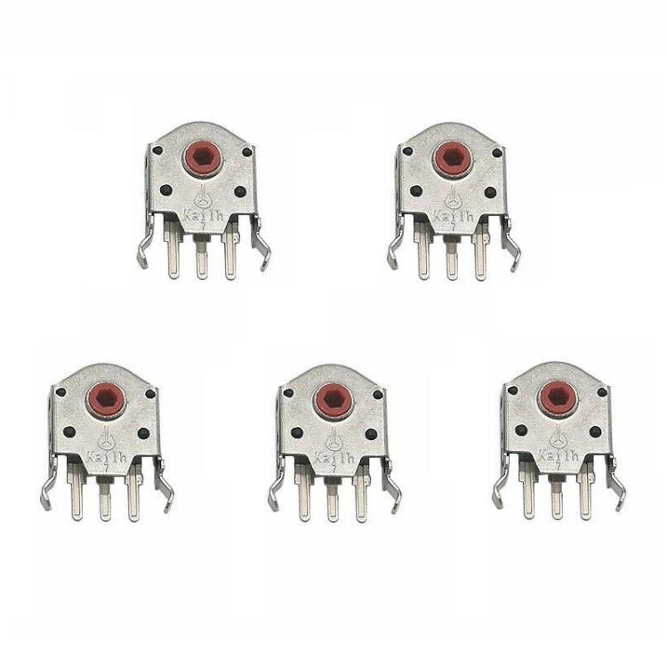 Kailh 5 pezzi Encoder per rotellina di scorrimento del mouse antipolvere con nucleo rosso, 7mm, 9mm, 10mm, 11mm